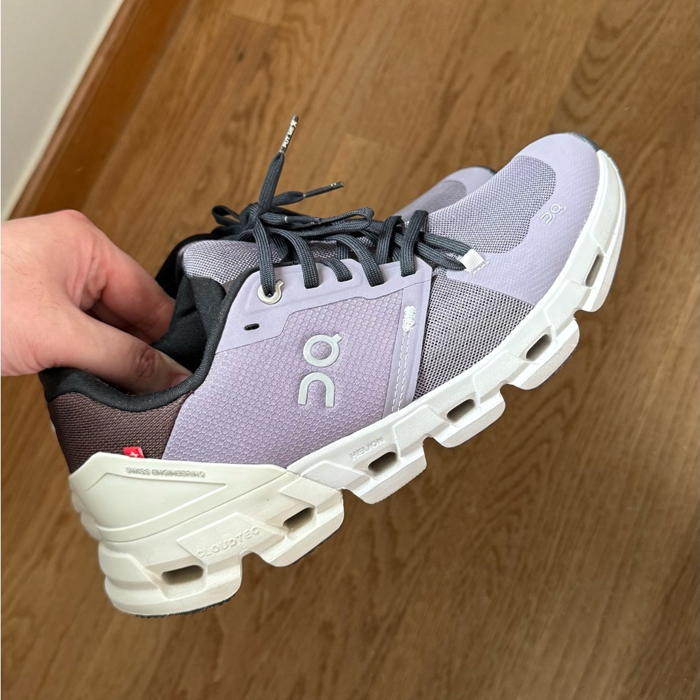 On Running Women's Lavender and White Cloud Athletic Shoes
